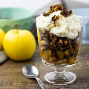 Apple Parfait with Walnut Oats Cinnamon Crisp