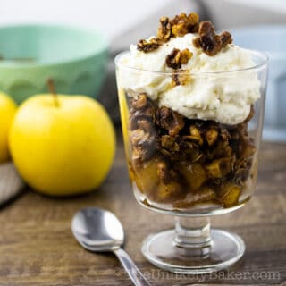 Apple Parfait with Walnut Oats Cinnamon Crisp
