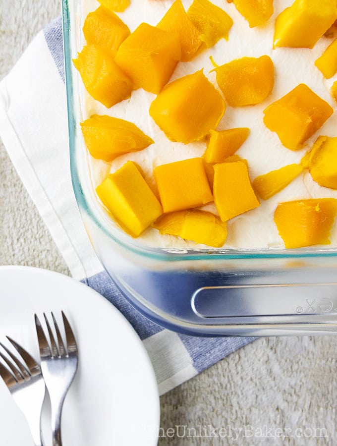 Mango Graham Cake - Filipino Mango Float (Video Recipe) - The Unlikely ...