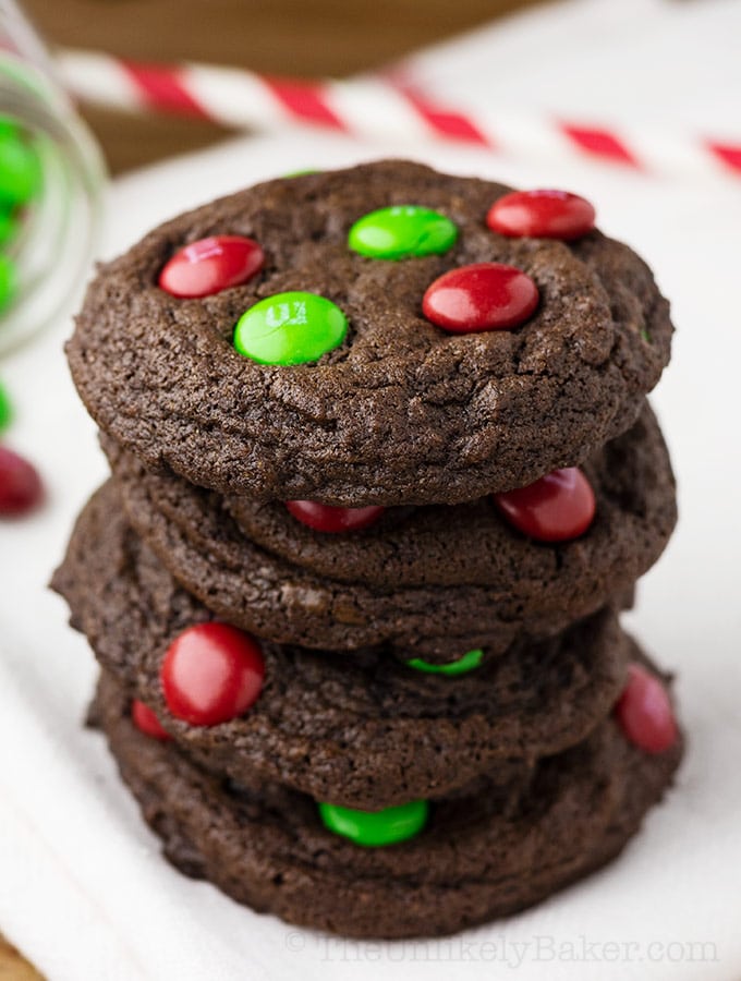 Double Chocolate Plum Cookies - Basilmomma