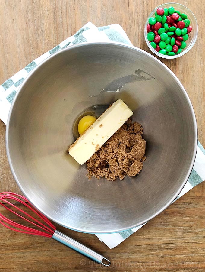 How to make double chocolate M&M cookies