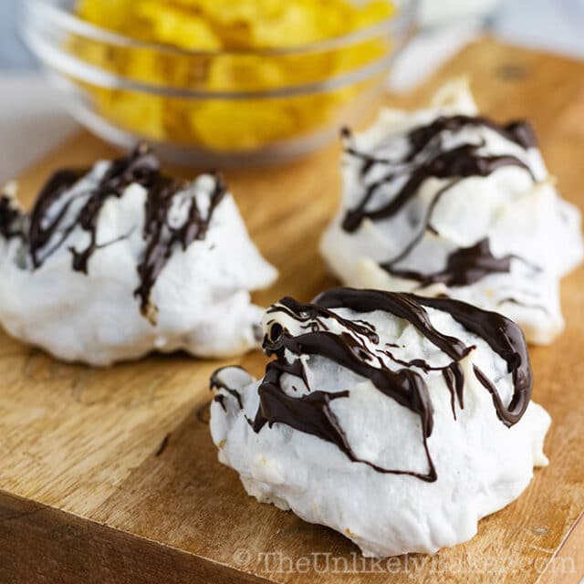 Meringue Cornflake Cookies with Chocolate Chips