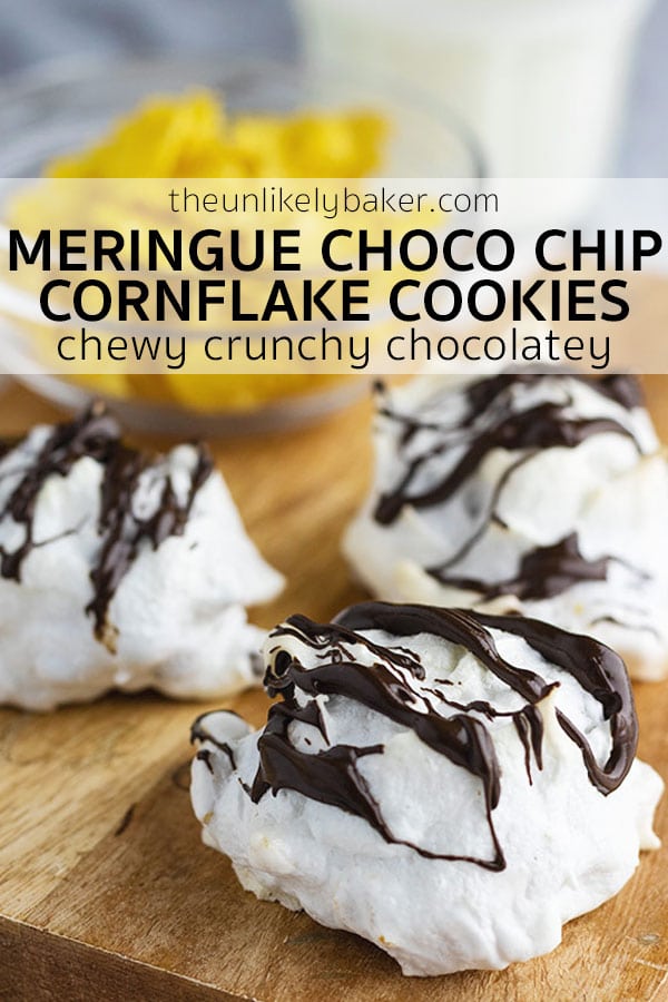 Meringue Cornflake Cookies with Chocolate Chips