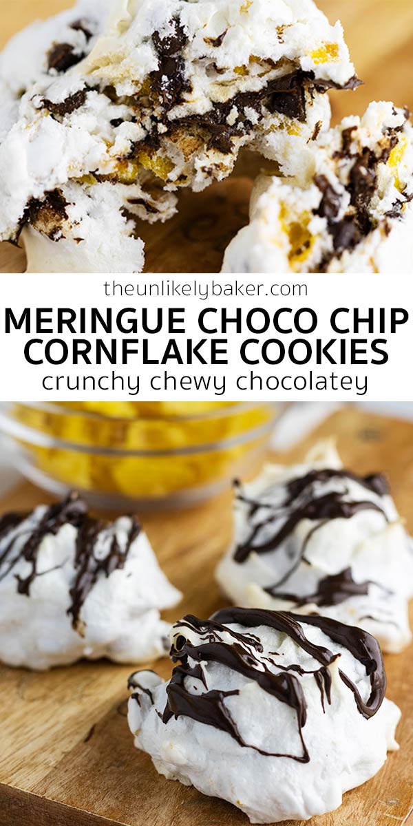 Meringue Cornflake Cookies with Chocolate Chips