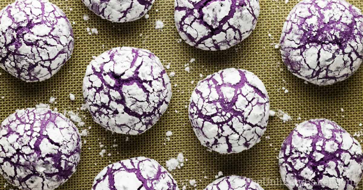 The Best Ube Crinkles Cookie Recipe - The Unlikely Baker