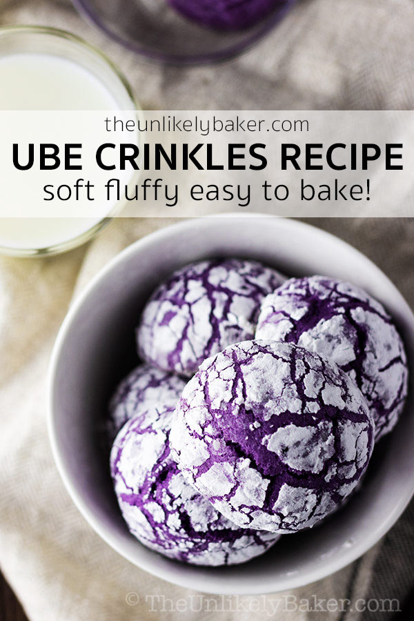 Pin for Ube Crinkles Recipe (with video).