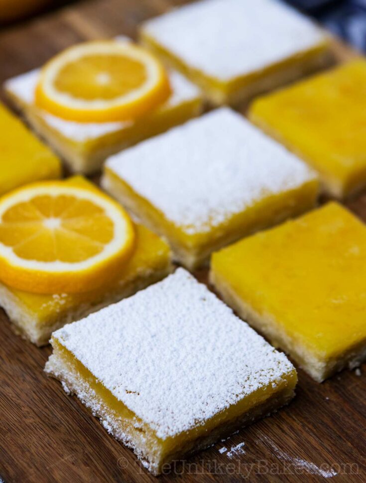 Easy Meyer Lemon Bars Recipe The Unlikely Baker®