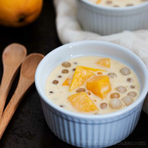 Mango Sago Recipe - Filipino Dessert - The Unlikely Baker