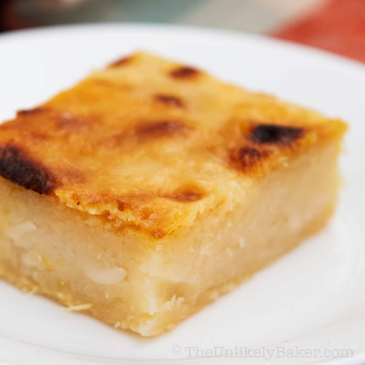 Filipino Cassava Cake with Macapuno