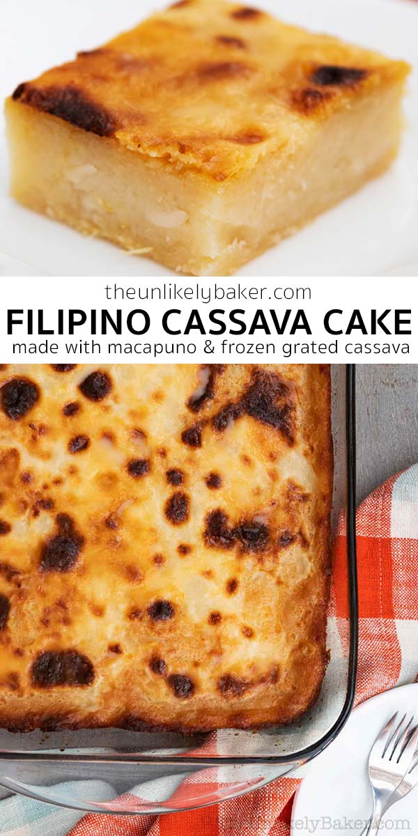 Filipino Cassava Cake with Macapuno - The Unlikely Baker