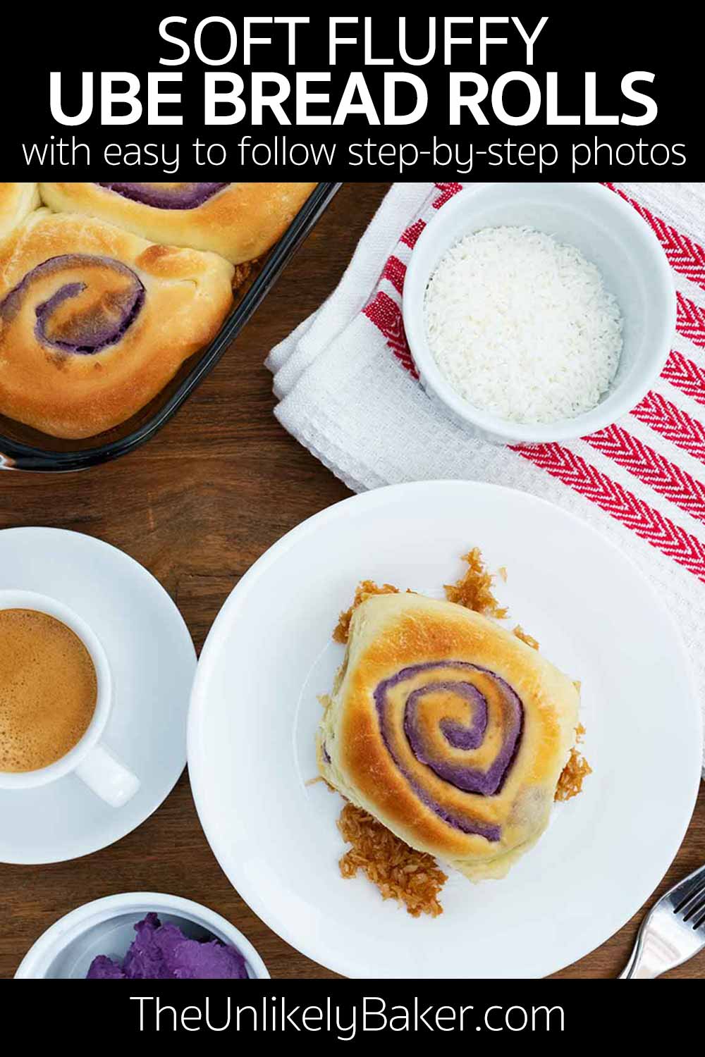 Ube Bread Rolls (with step-by-step photos) - The Unlikely Baker