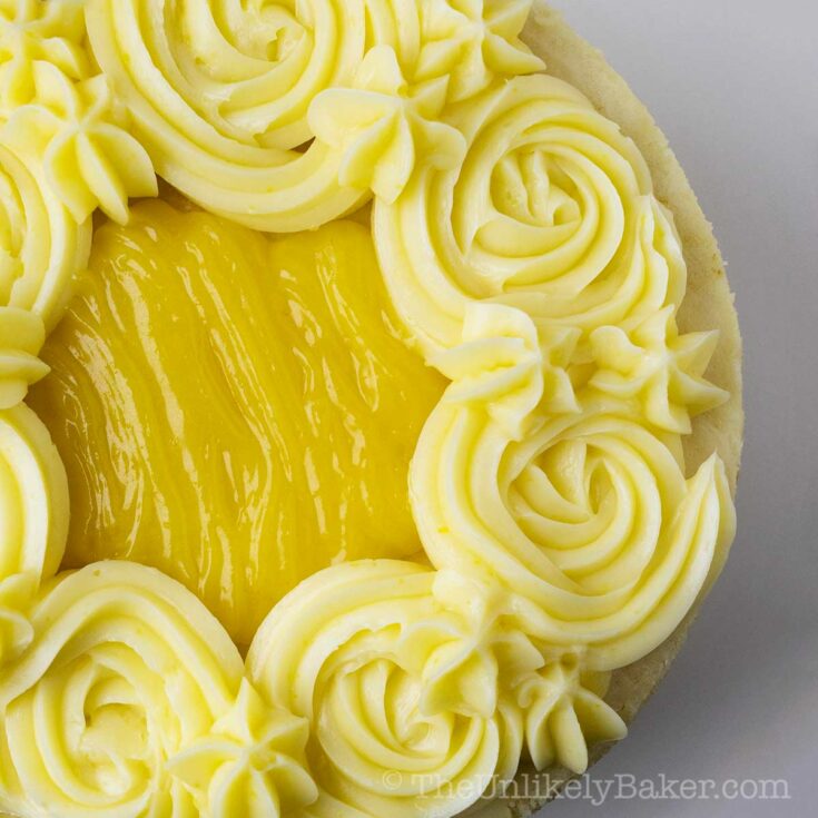 Lemon Cake With Lemon Curd Filling And Lemon Buttercream