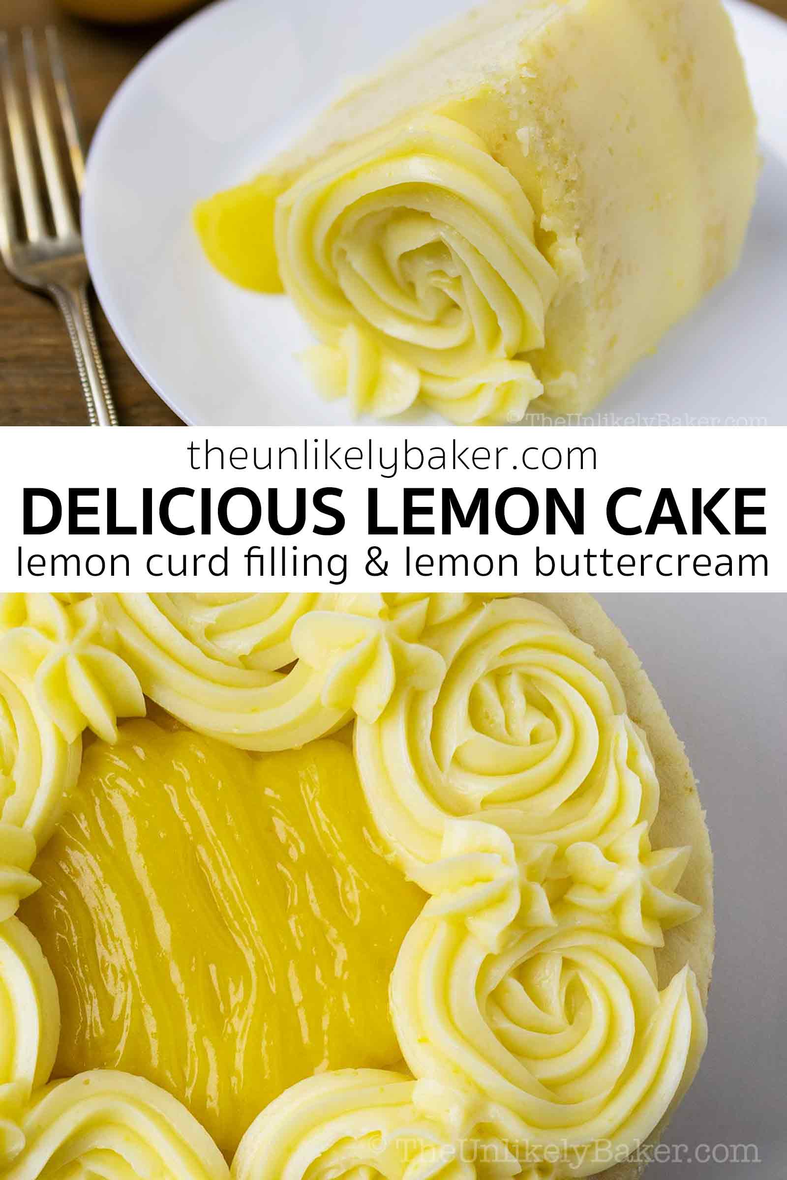 Lemon Cake with Lemon Curd Filling and Lemon Buttercream - The Unlikely ...