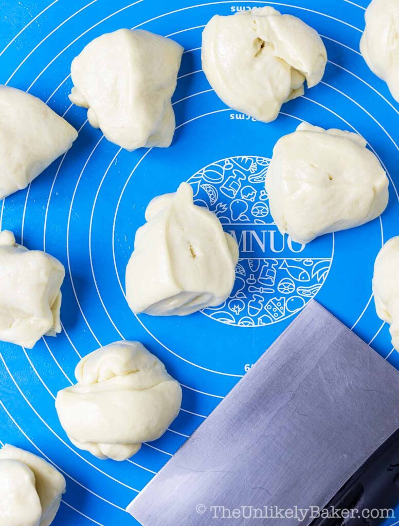 divide dough into equal pieces