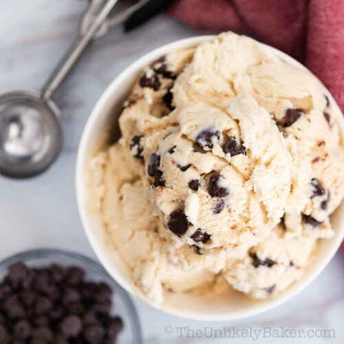 Coffee Chocolate Chip Ice Cream - The Unlikely Baker®