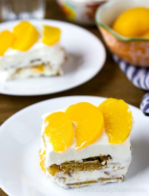 Peach Icebox Cake (Peach Refrigerator Cake)