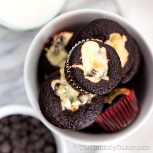 Easy Mini Black Bottom Cupcakes Recipe
