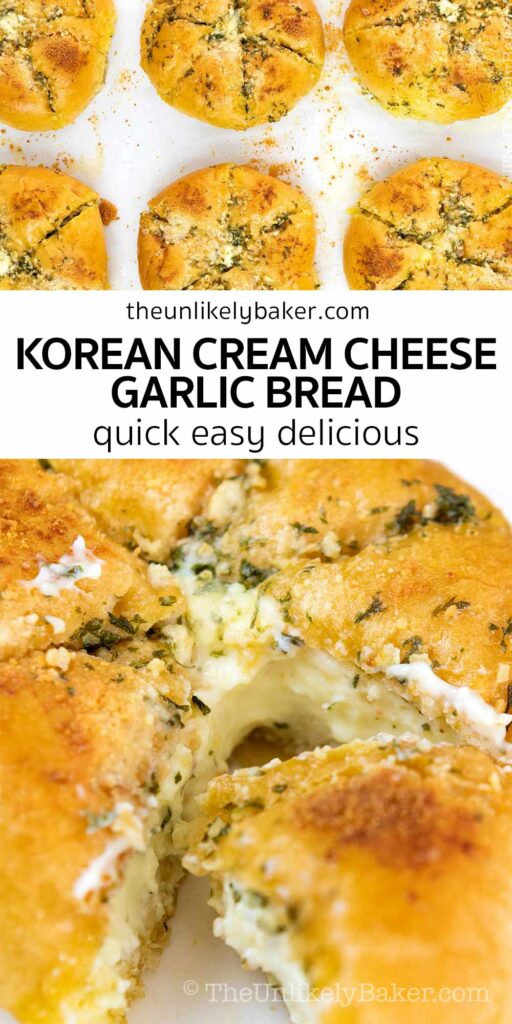 Pin - How to Make Korean Cream Cheese Garlic Bread
