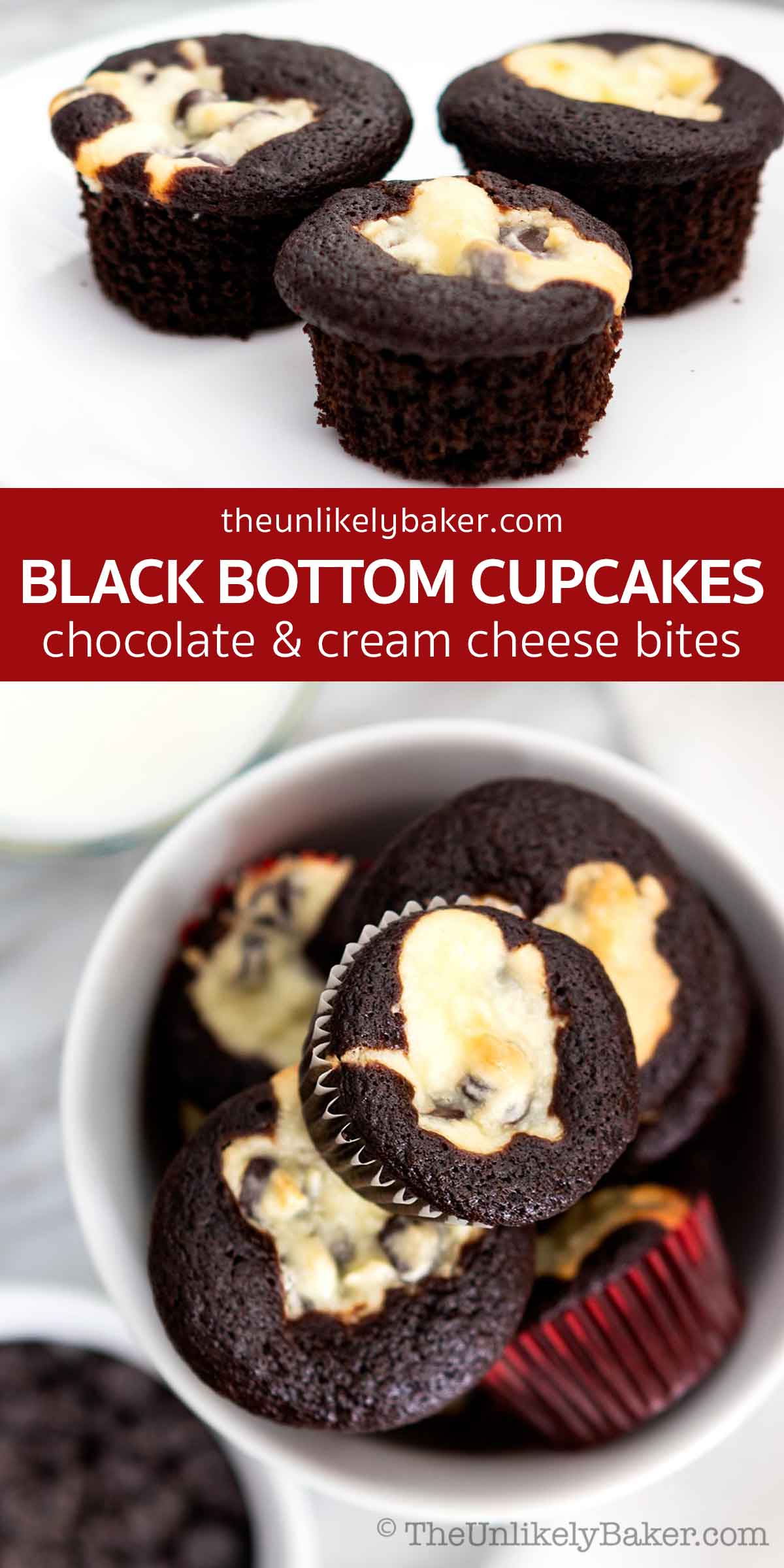 Mini Black Bottom Cupcakes Recipe The Unlikely Baker