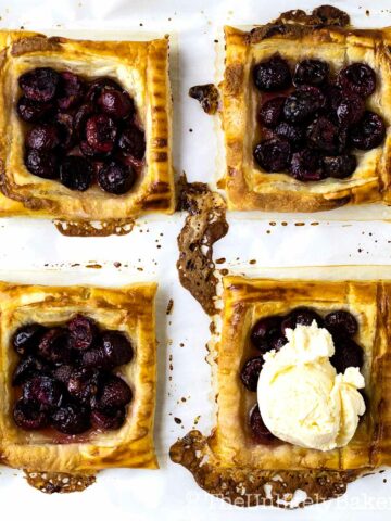 Mini Cherry Galettes Recipe with Puff Pastry