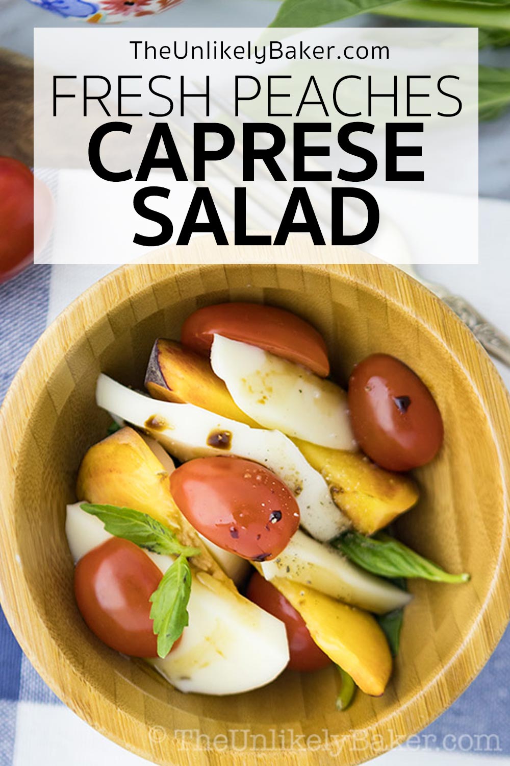 Peach Caprese Salad with Balsamic Reduction