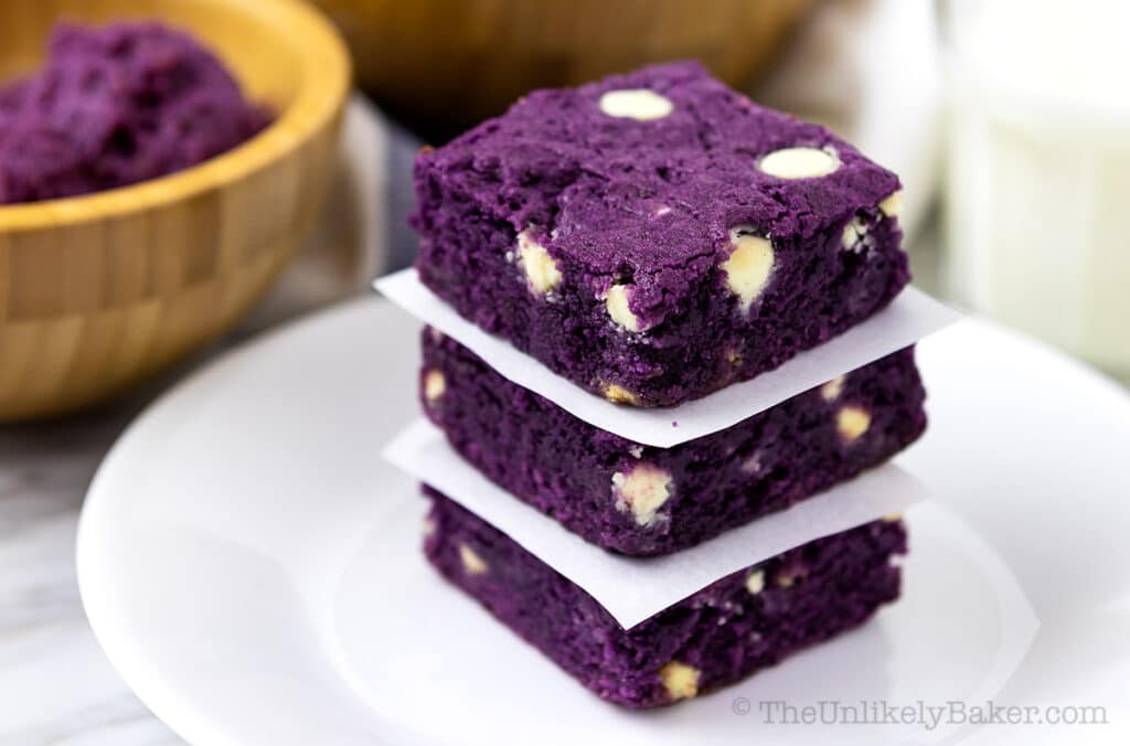 Ube Brownies Recipe (made with Ube Halaya)
