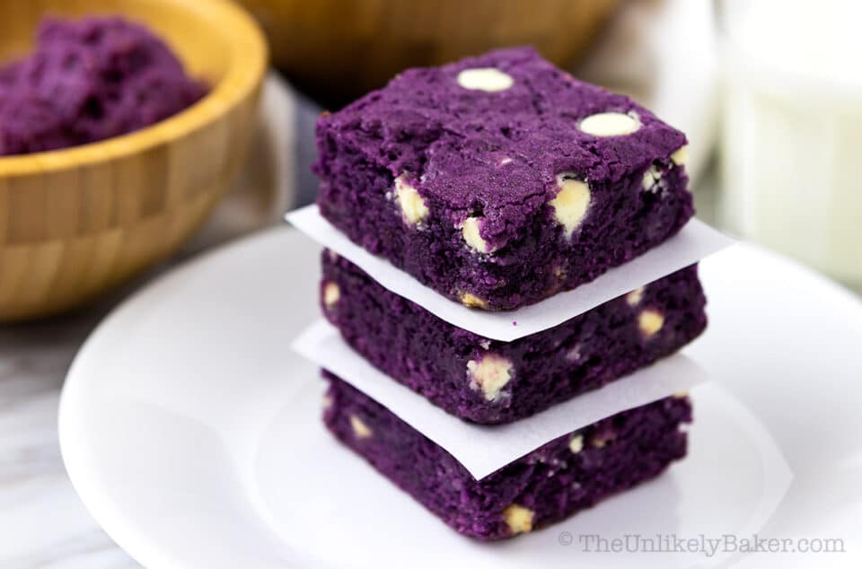 Ube Brownies Recipe (made with Ube Halaya)