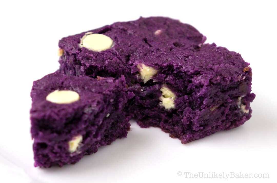 Ube Brownies Recipe (made with Ube Halaya) The Unlikely Baker