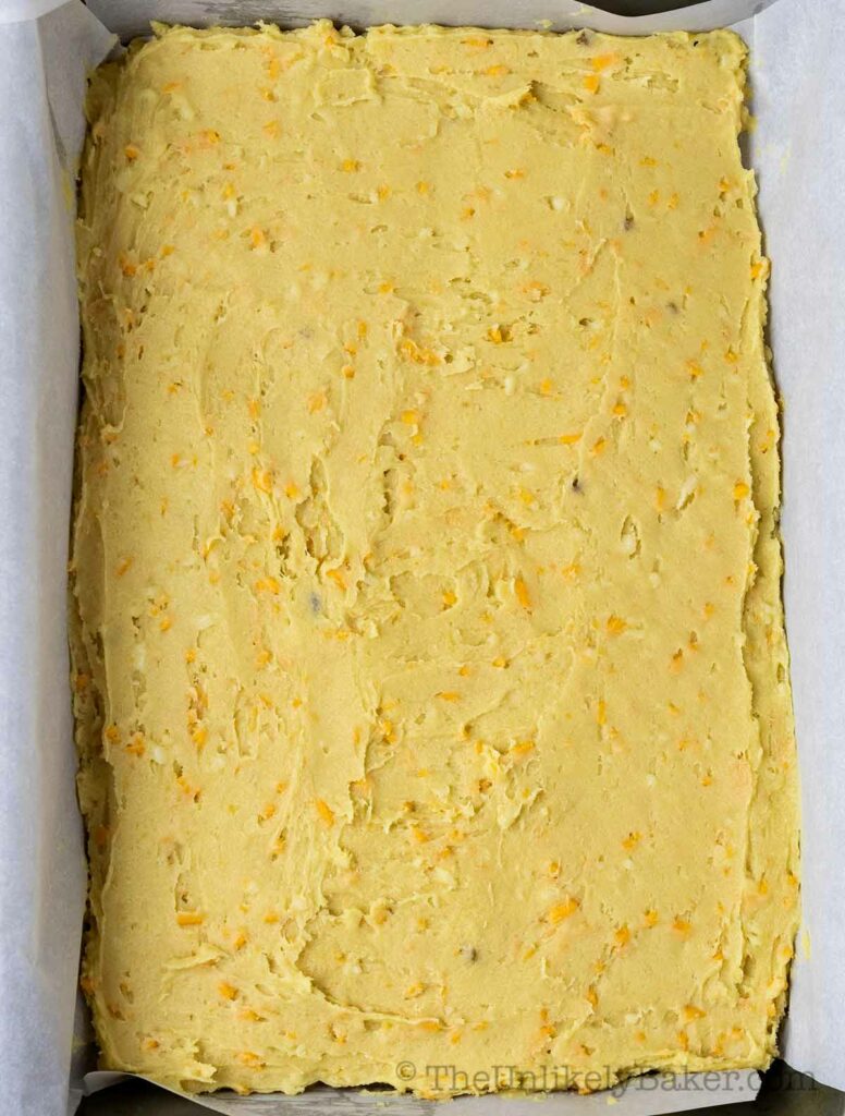 Transfer batter to prepared pan