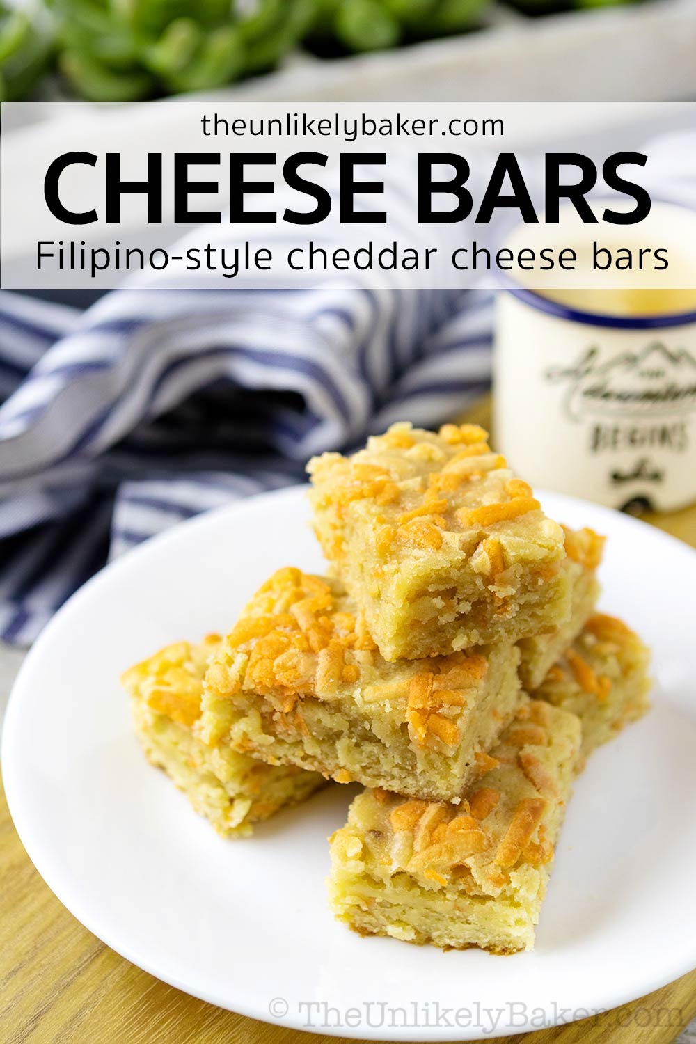 Cheese Bars Filipino Recipe - The Unlikely Baker