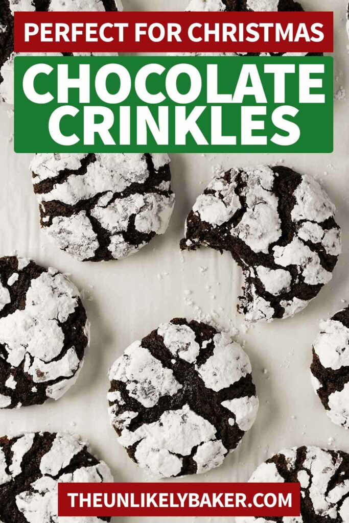 Chocolate Crinkles Christmas Cookies