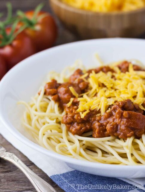 Filipino Style Spaghetti - Sweet and Salty!