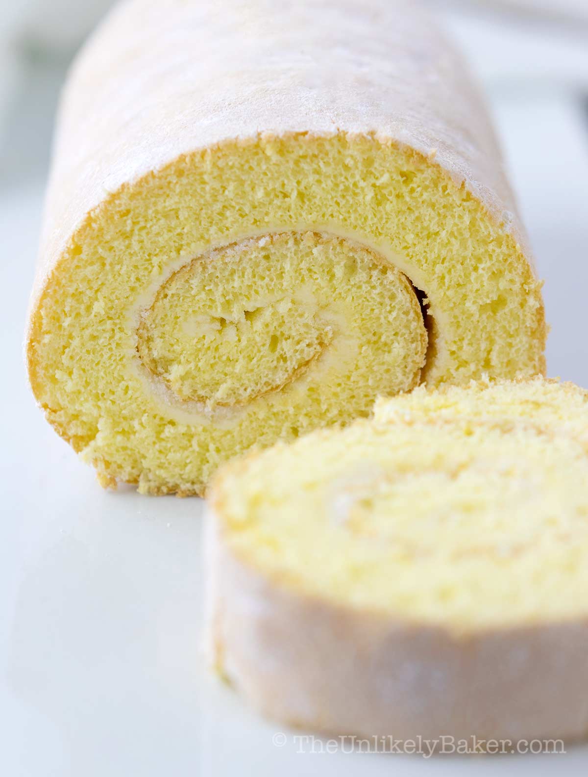 The Best Pianono Roll Cake (Easy Recipe) - The Unlikely Baker®