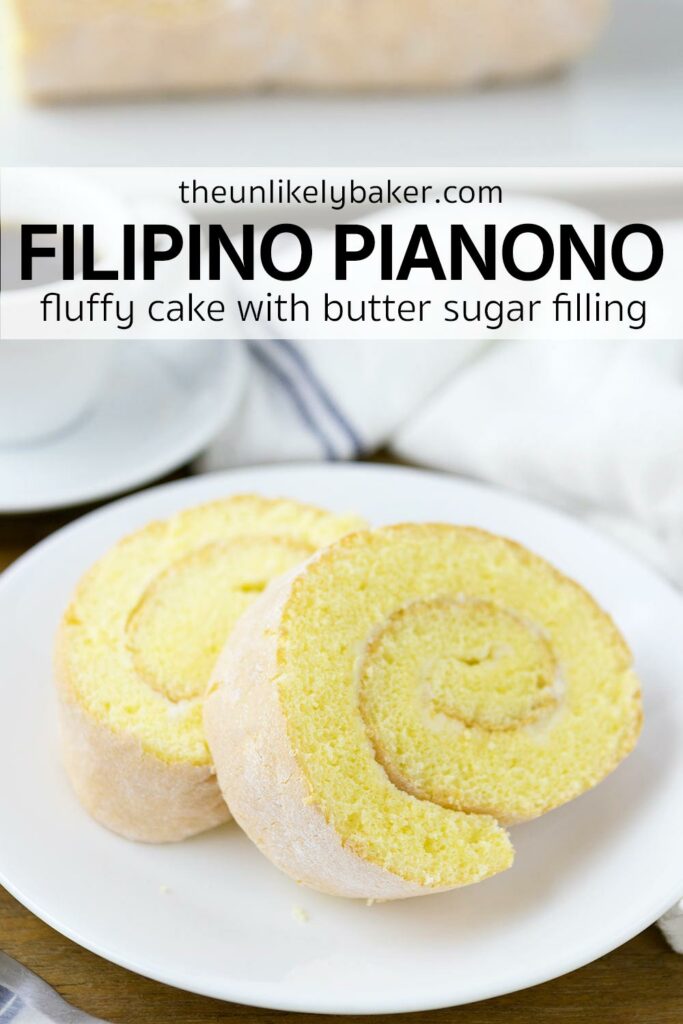 Pin for The Best Pianono Roll Cake (Easy Recipe).