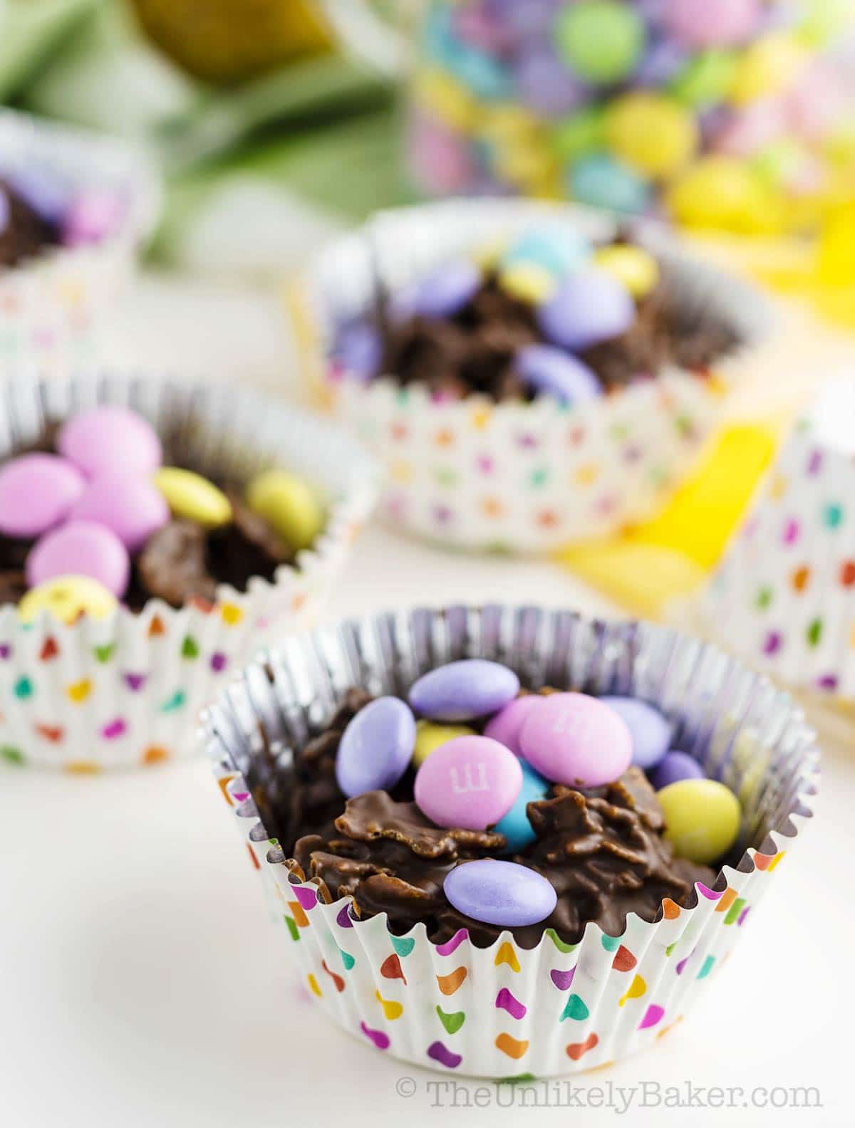 Chocolate cornflake cookies for Easter.