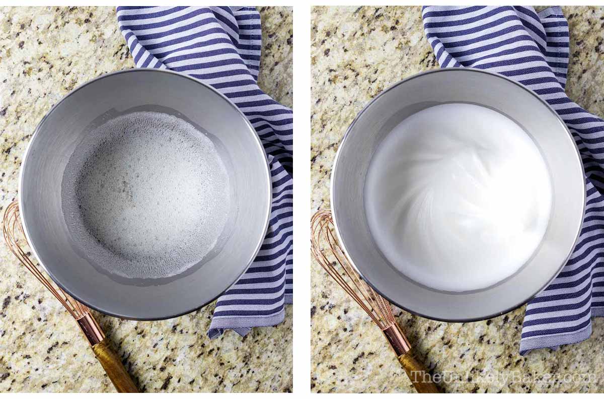Photo collage - how to make meringue.