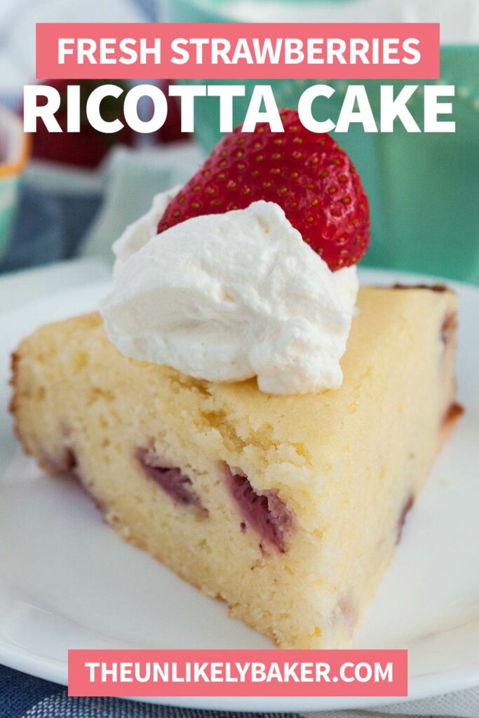 Pin for Strawberry Ricotta Cake (Easy No-Fail Recipe).