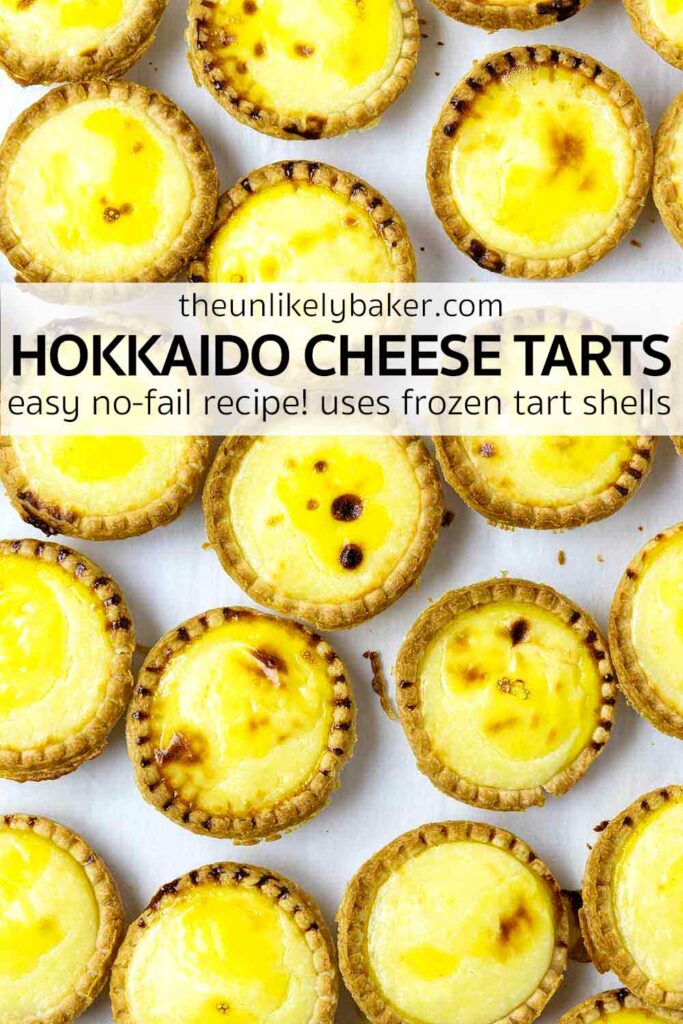Pin for Creamy Hokkaido Cheese Tarts Recipe.