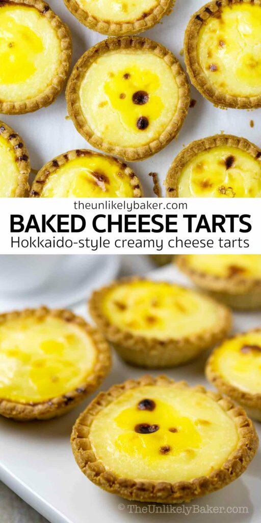Pin for Hokkaido Baked Cheese Tarts.