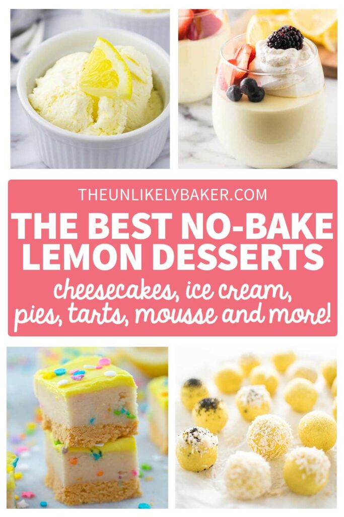 Pin for The Best No-Bake Lemon Dessert Recipes.