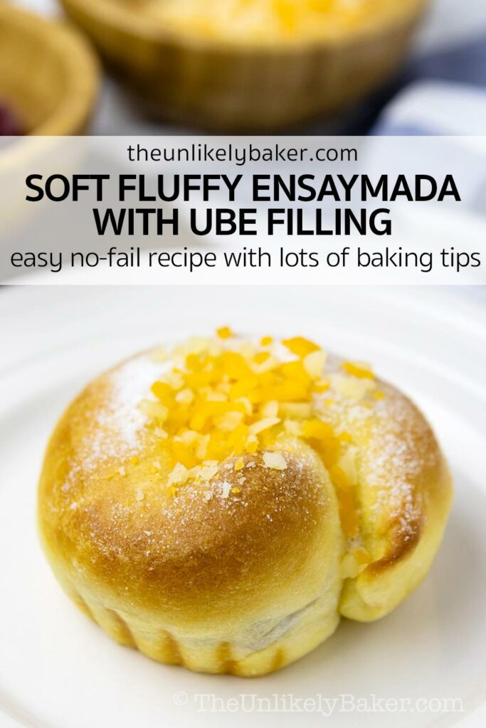 Pin for Soft and Fluffy Ube Ensaymada.