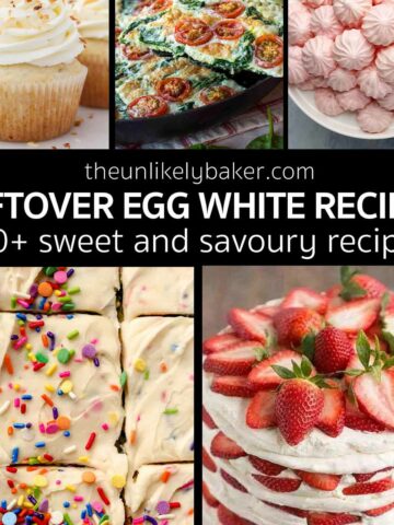 Photo collage - leftover egg white recipes.