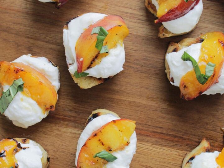 Image for Grilled Peach and Lemon Ricotta Crostini