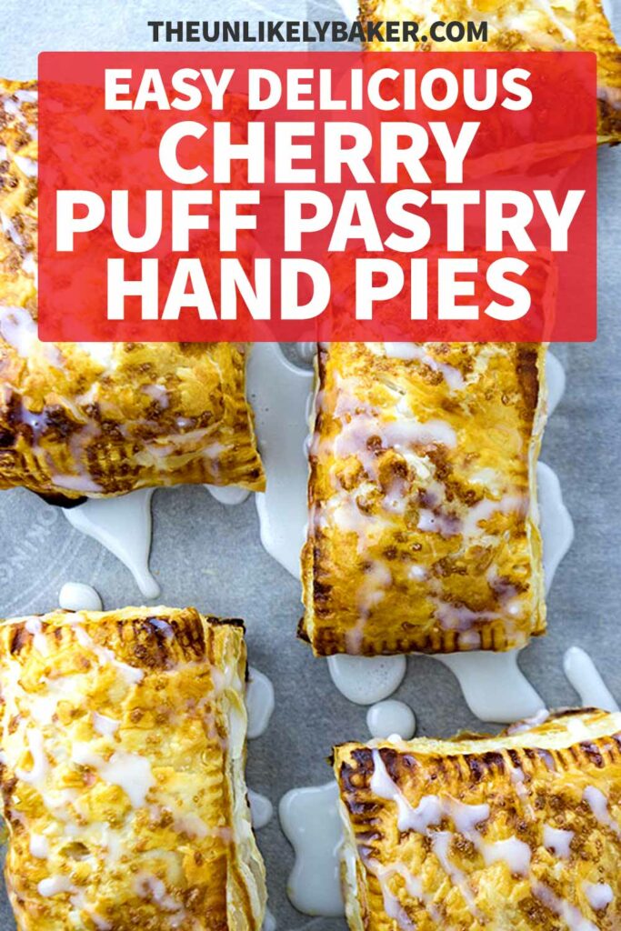 Pin for Cherry Puff Pastry Hand Pies.