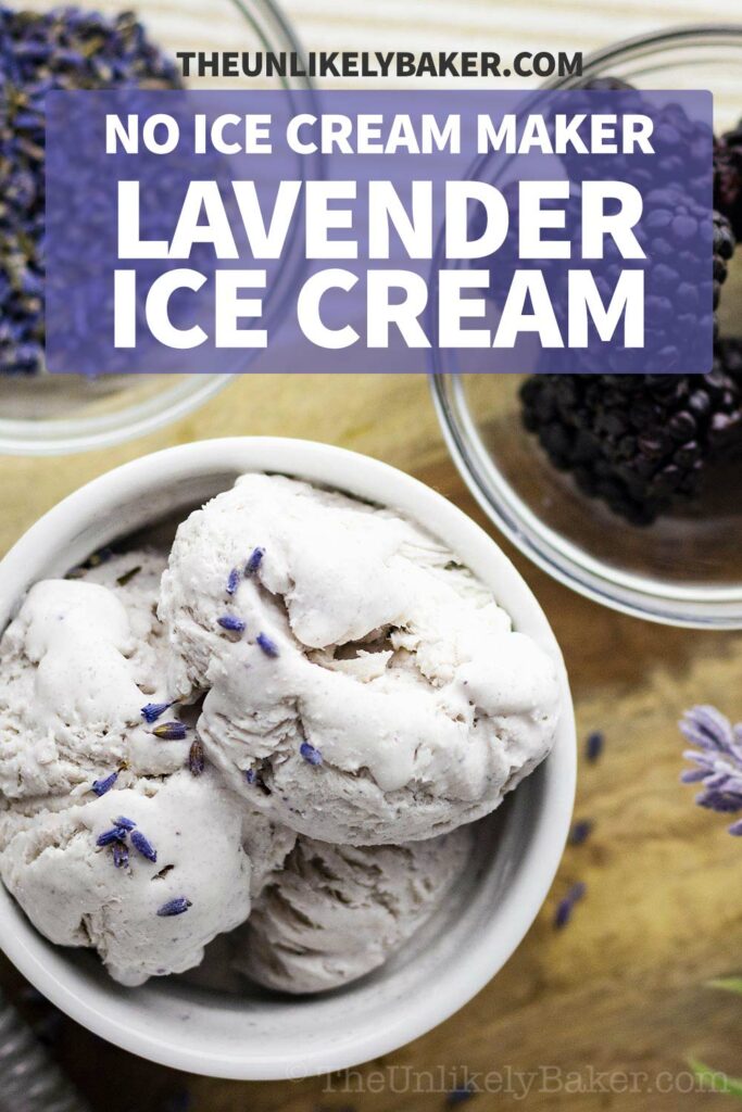 Pin for Homemade Lavender Ice Cream.