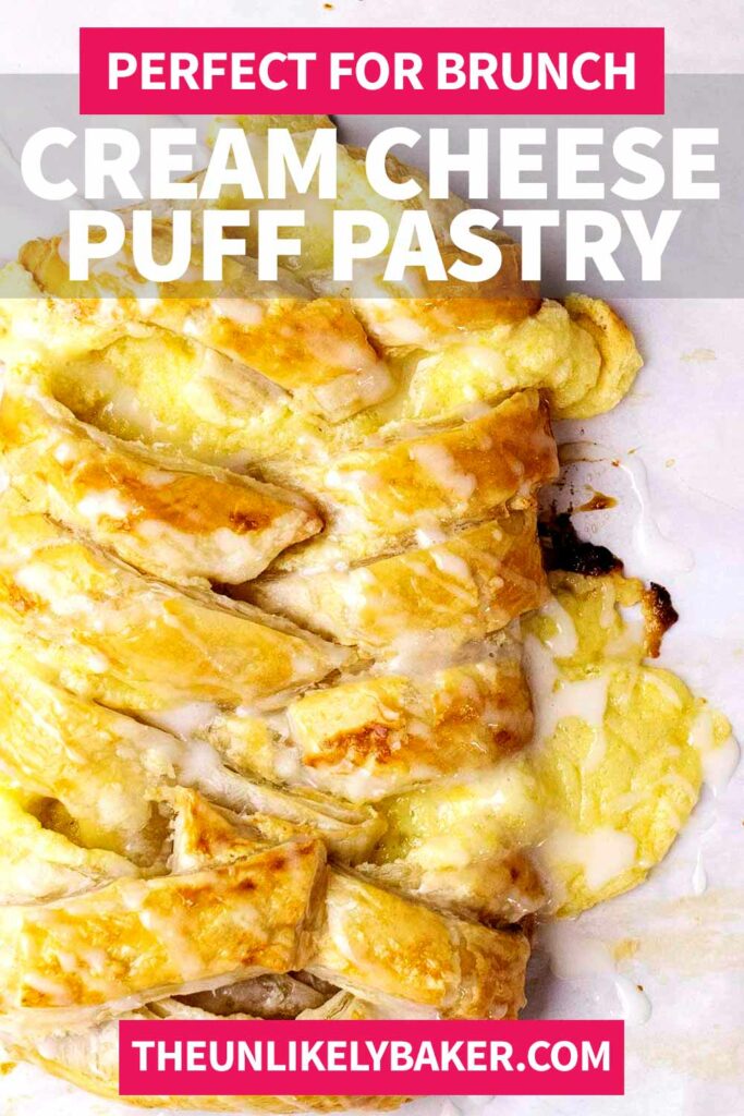 Pin for Cream Cheese Puff Pastry.