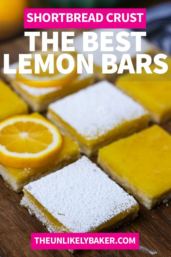 Pin for The Best Lemon Bars Recipe.