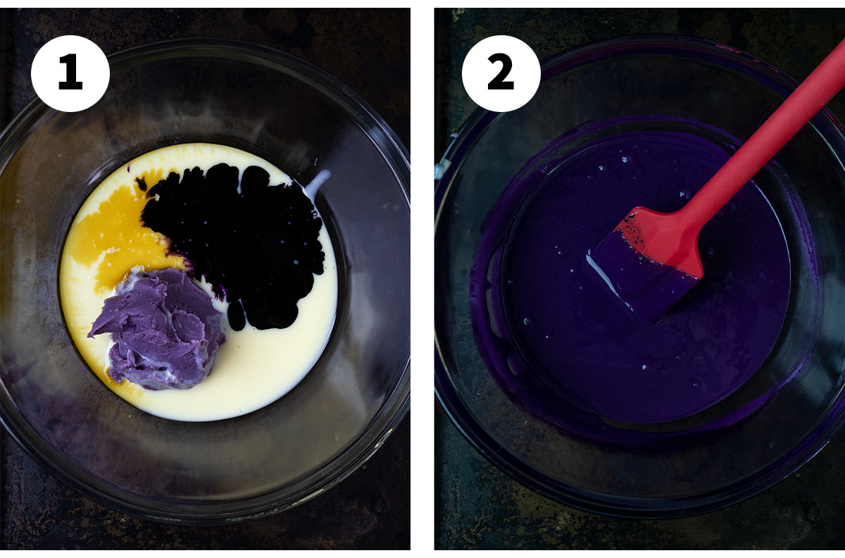 Photo collage - incorporate ube ice cream ingredients.