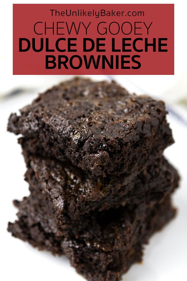 Pin for Dulce de Leche Brownies Easy Recipe.