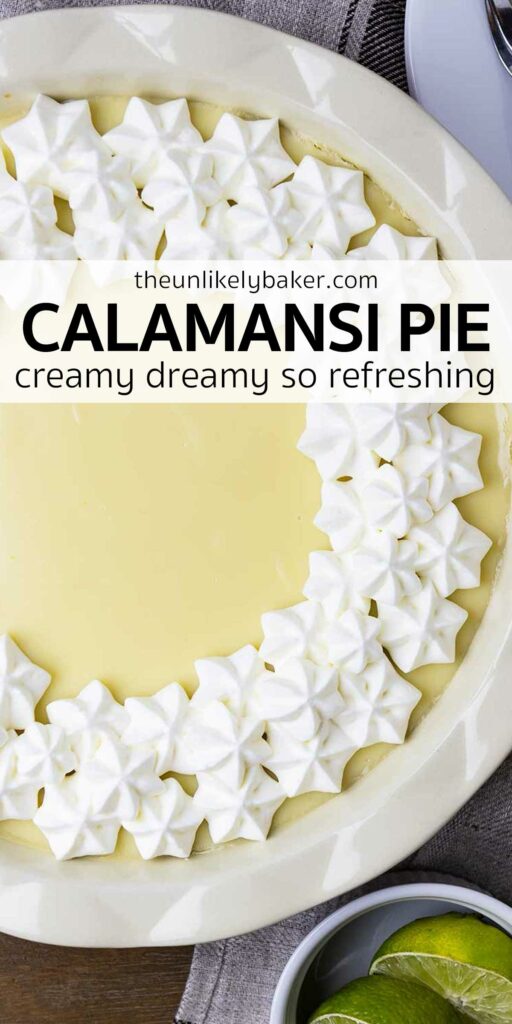 Pin for Calamansi Pie Recipe.